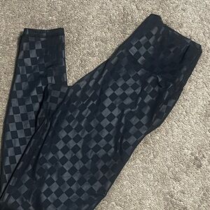 Black and Gray Checkered Shirt